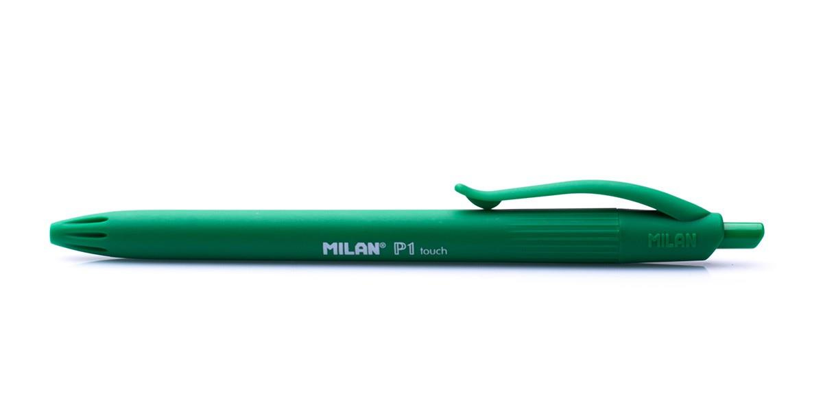 Długopis automatyczny Milan P1 Rubber Touch zielony
