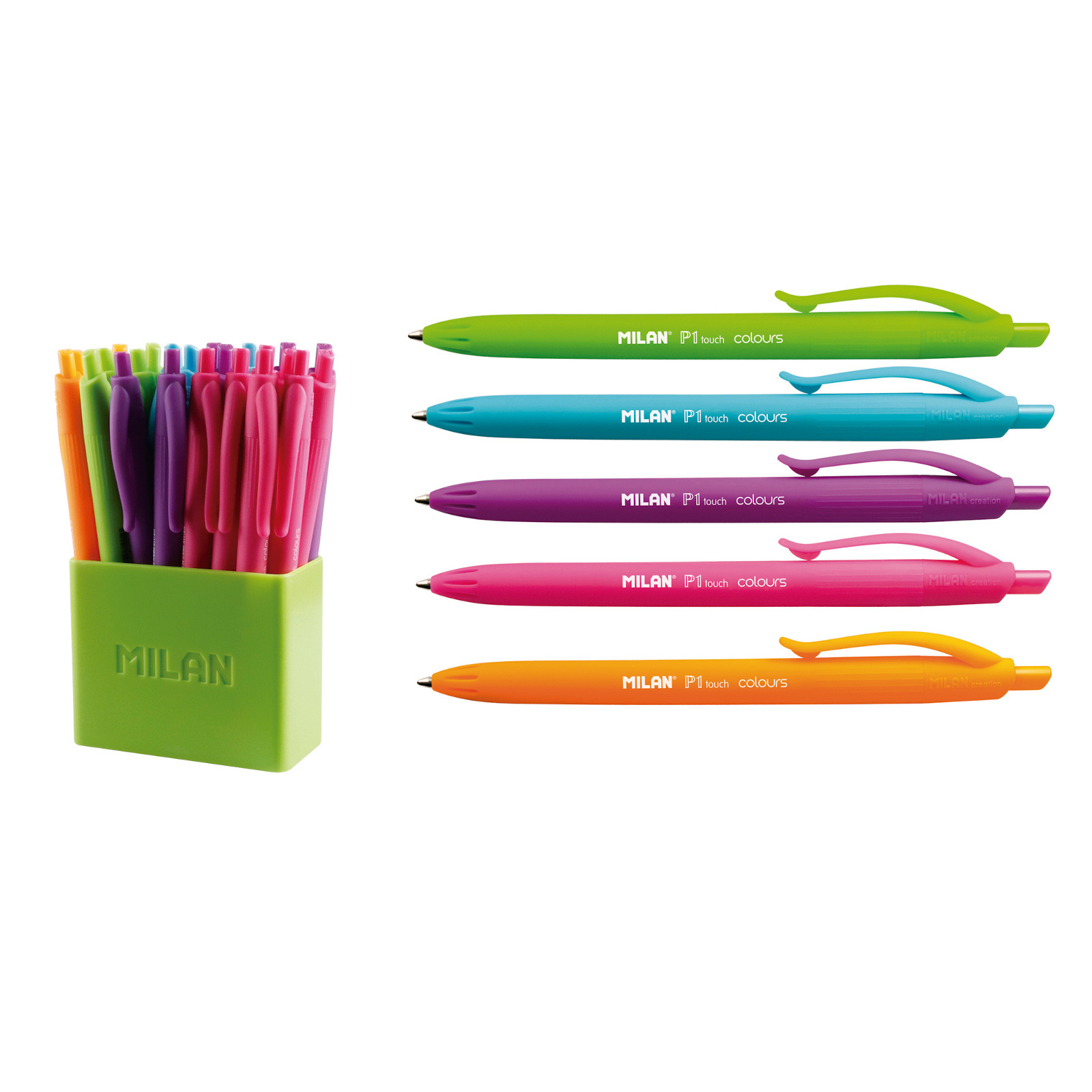 Długopis automatyczny Milan P1 Rubber Touch Colours