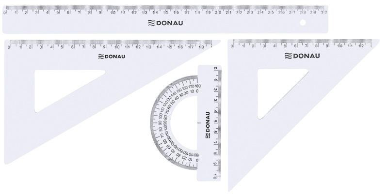 Zestaw geometryczny 4 elementy 30 cm transparentny Donau