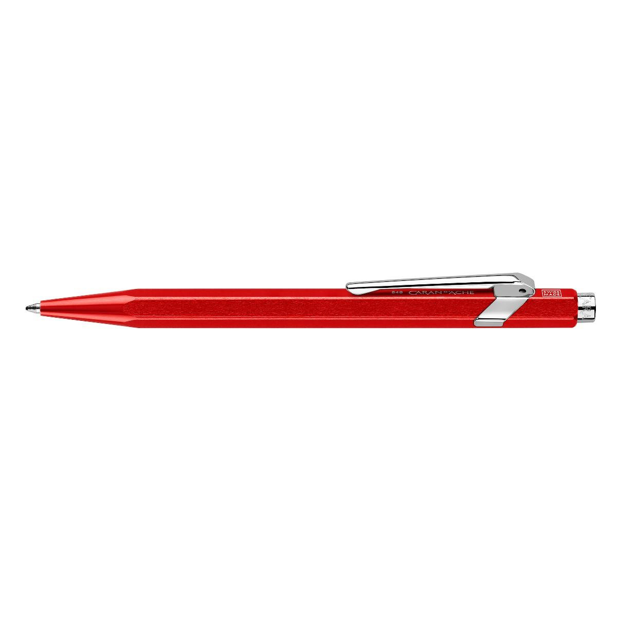 Długopis automatyczny Caran d`Ache 849 Line Metal-X M czerwony