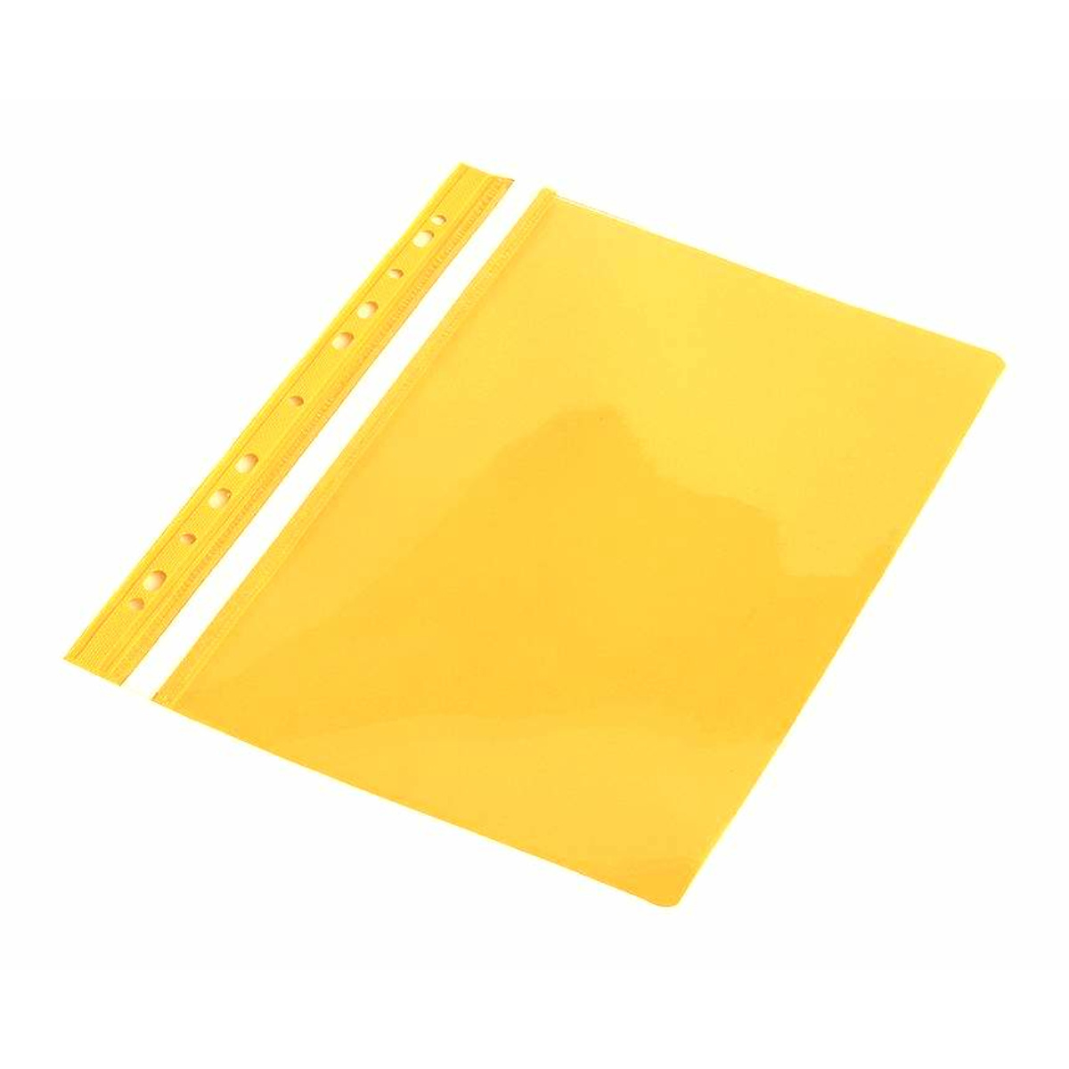 Skoroszyt plastikowy Panta Plast A4 wpinany do segregatora miękki żółty