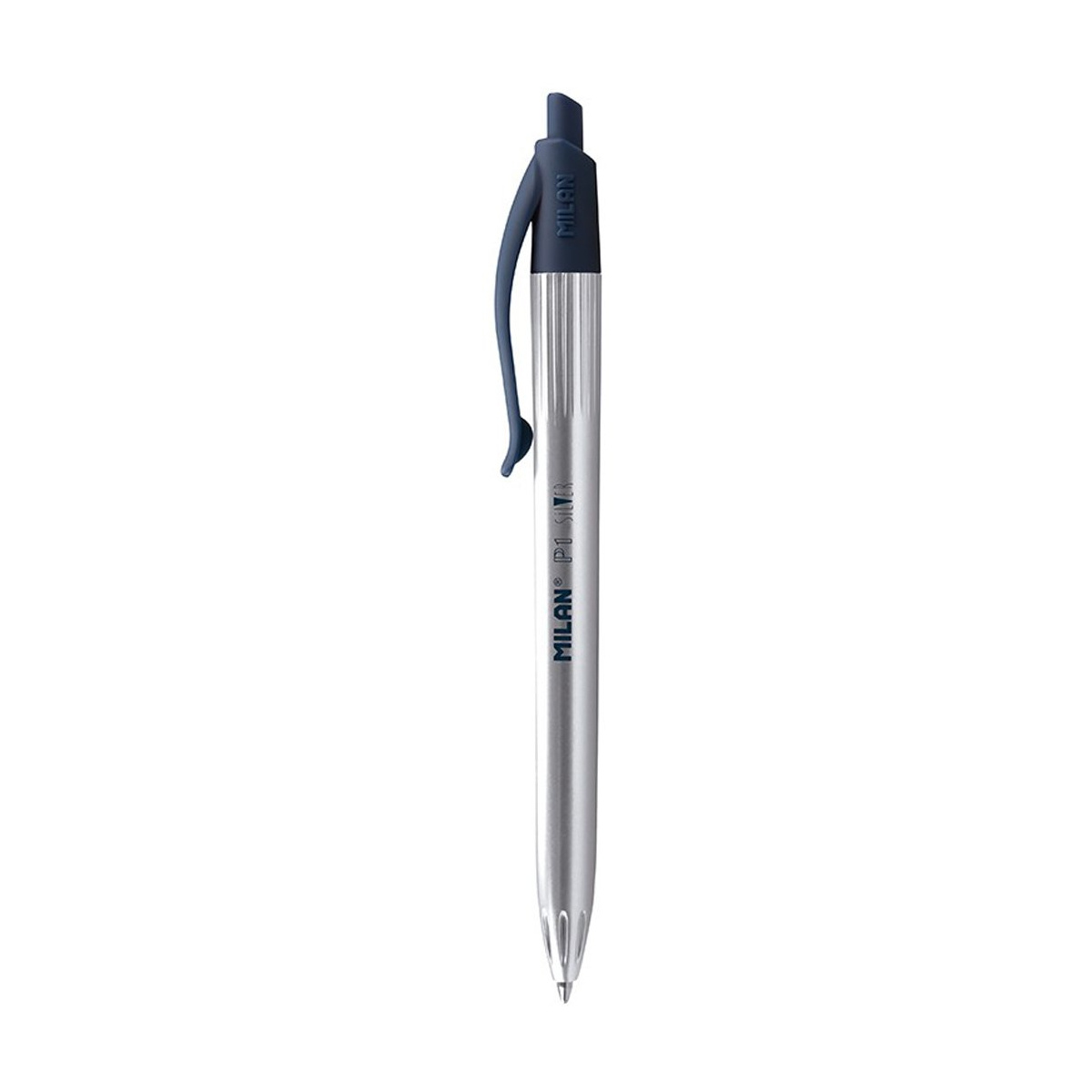 Długopis automatyczny Milan P1 Silver niebieski
