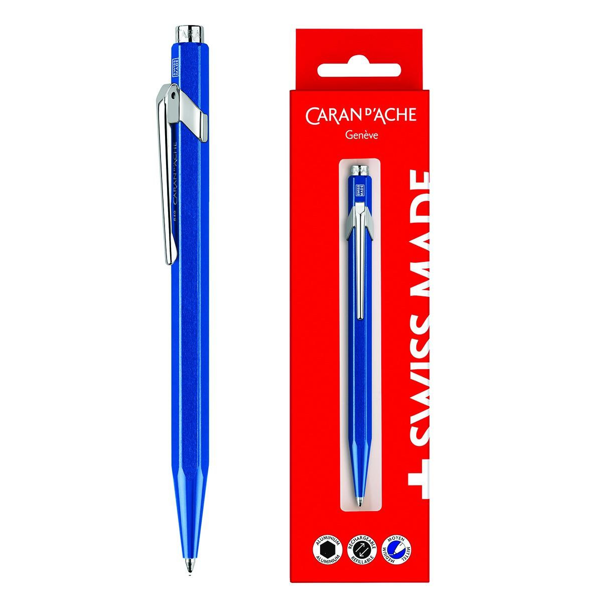 Długopis automatyczny Caran d`Ache 849 Gift box X-Line niebieski