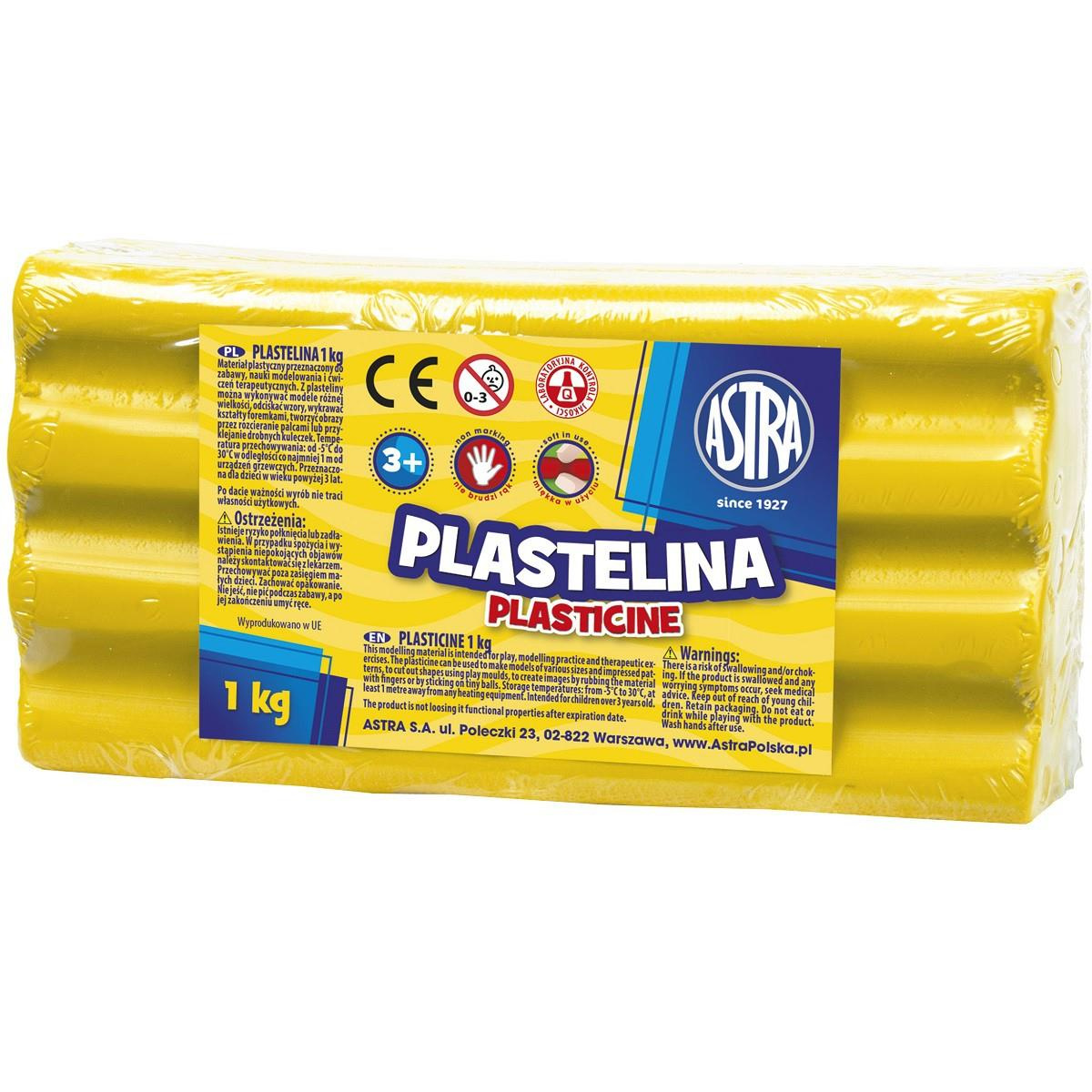 Plastelina Astra 1kg żółty