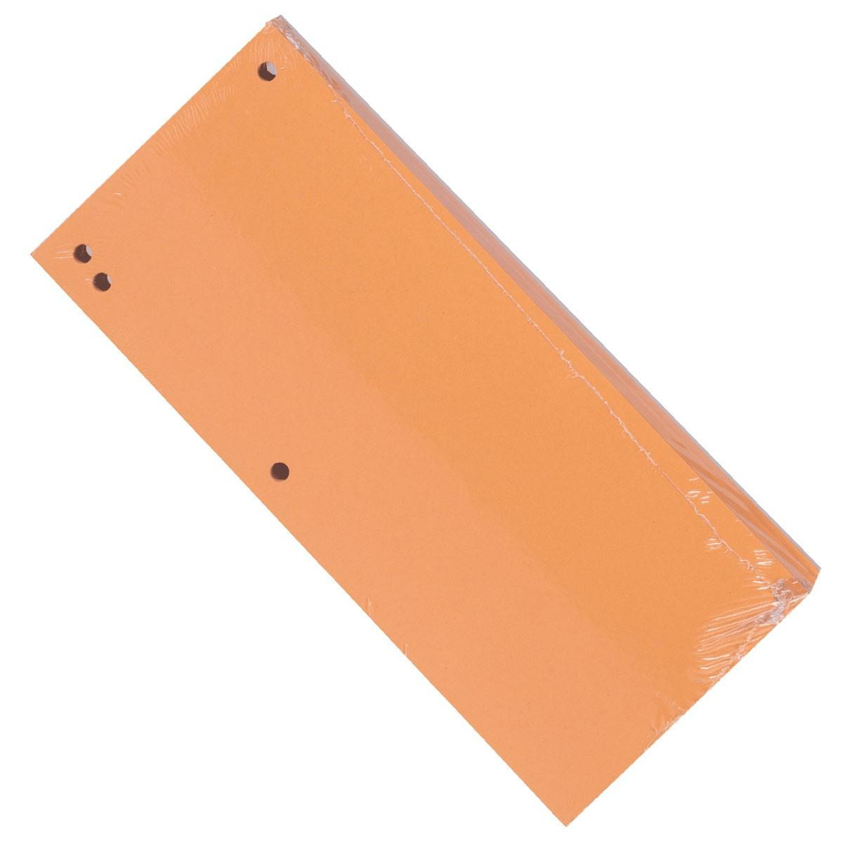 Przekładki do segregatora 1/3 A4 kartonowe kolorowe KBK pomarańczowy