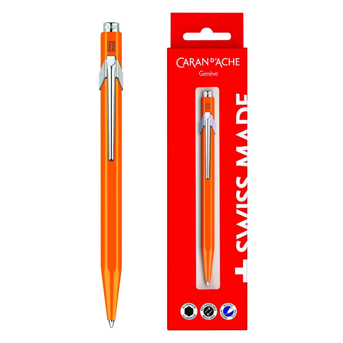 Długopis automatyczny Caran d`Ache 849 Gift box Fluo Line pomarańczowy