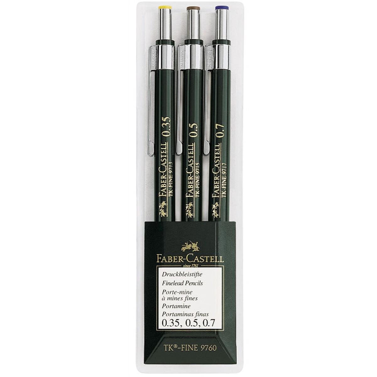 Ołówek automatyczny Faber Castell TK-Fine 3szt (0.35 i 0.5 i 0.7mm)