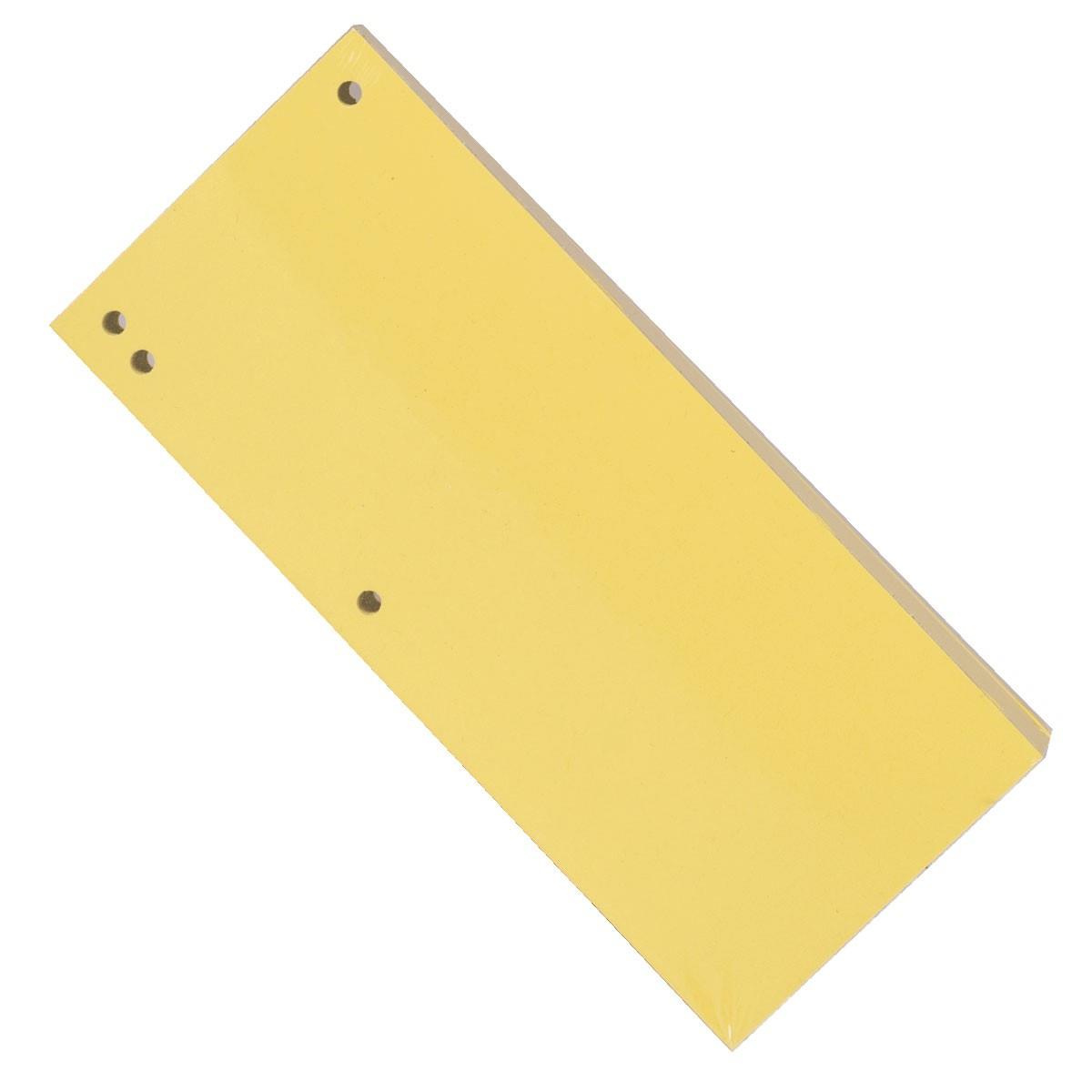 Przekładki do segregatora 1/3 A4 kartonowe kolorowe KBK żółty