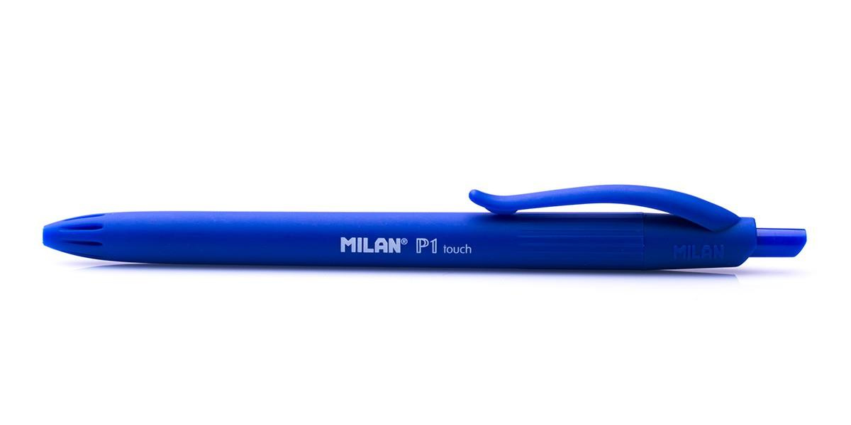 Długopis automatyczny Milan P1 Rubber Touch niebieski