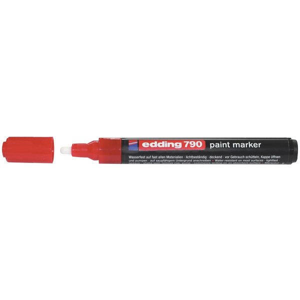 Marker lakierowy Edding 790 końcówka okrągła 2-3mm czerwony