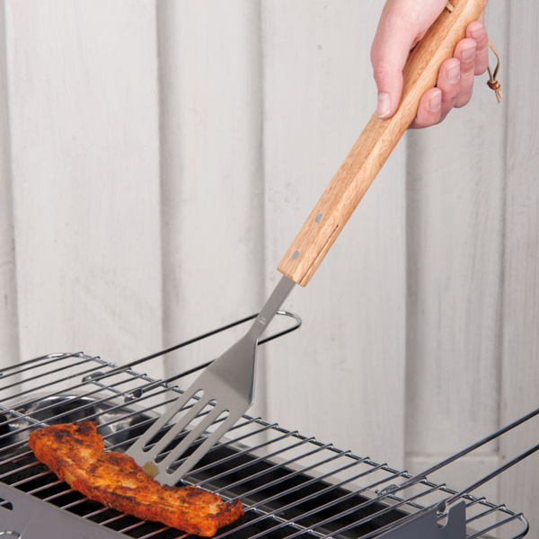 Szpatuła do grillowania z dębową rączką 41 cm BBQ