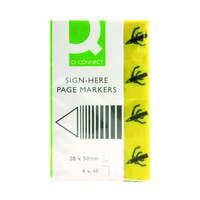 Zakładki indeksujące Q-Connect Sign Here 20x45mm 4x40 kartek