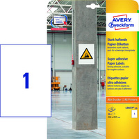 Etykiety papierowe do trudnych powierzchni Avery Zweckform białe 210x297mm