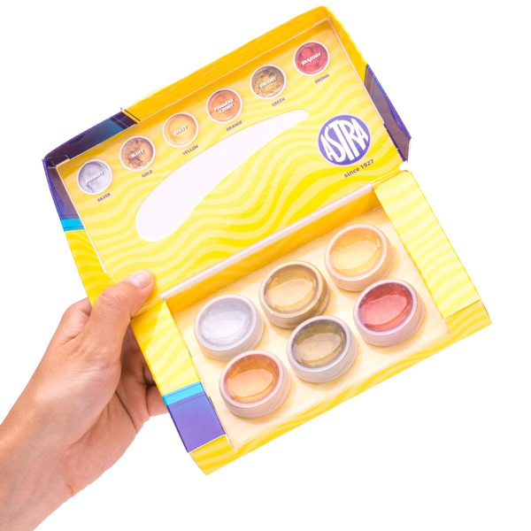 Farby plakatowe Astra 6 kolorów 10ml metaliczne