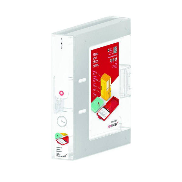 Segregator A4 szeroki 70mm New Binder Moxom transparentny