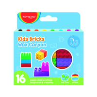 Kredki woskowe w kształcie klocków Keyroad Kids Bricks 16 kolorów