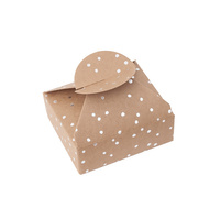 Pudełka składane candy box 6x7,5x2,5cm srebrne kropki DP Craft