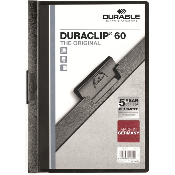 Skoroszyt zaciskowy Durable Duraclip 60 czarny