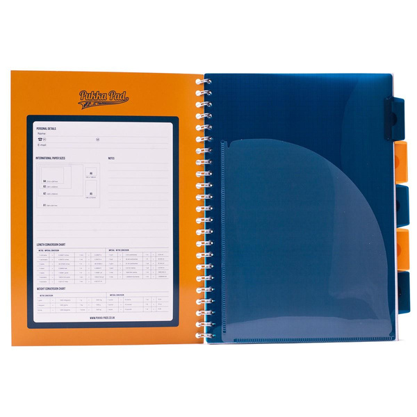Kołozeszyt A4 w kratkę 200 stron Pukka Pad Project Book Blush Navy