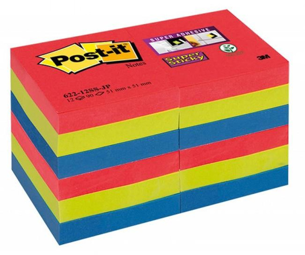 Karteczki samoprzylepne 51x51mm Post-it Super Sticky energiczne