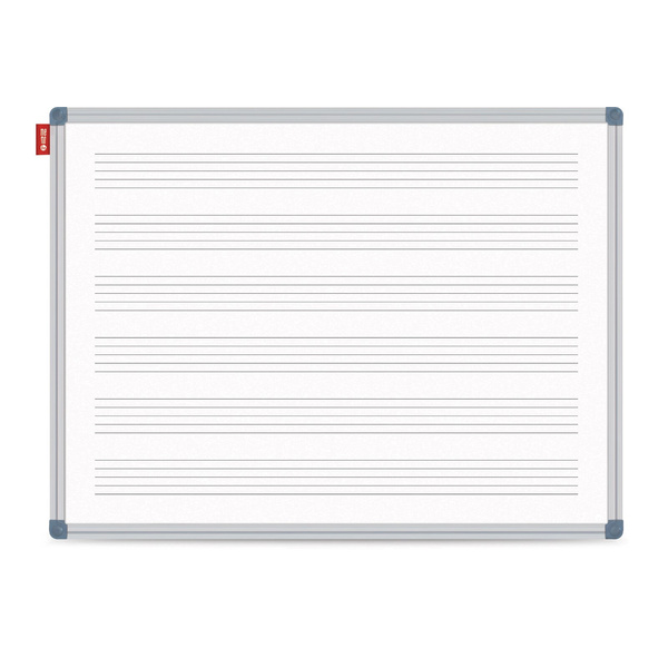 Tablica z nadrukiem pięciolinii suchościeralna magnetyczna 170x100cm MemoBe