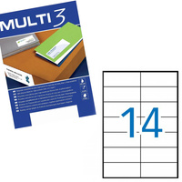 Etykiety samoprzylepne Multi 3 uniwersalne białe 105x42.4mm