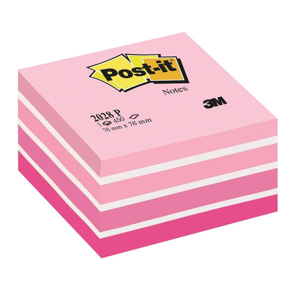 Karteczki samoprzylepne 76x76mm Post-it różowa 2028-P