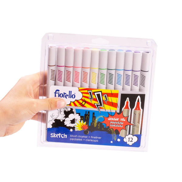Pisaki Fiorello Sketch dwustronne 12 kolorów