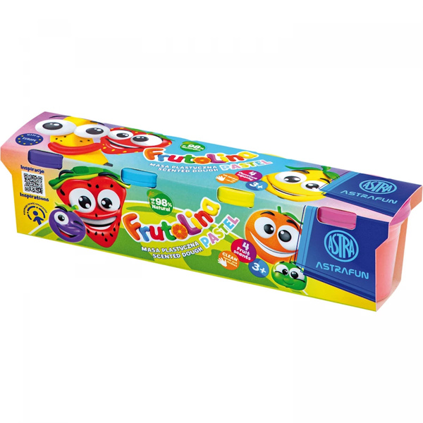 Masa plastyczna Frutolina Astra Fun Neon 4 kolory x100g