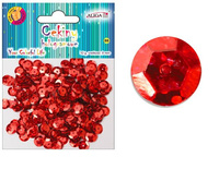 Cekiny hologramowe czerwone 10mm 10g