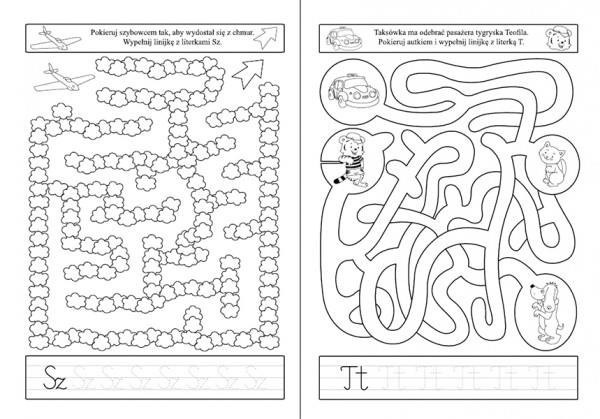 Kolorowanka Łamigłówki - Przejdź Labirynt