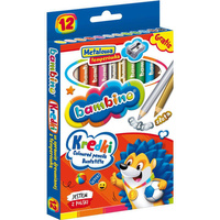Kredki Bambino 12 kolorów w drewnie z temperówką