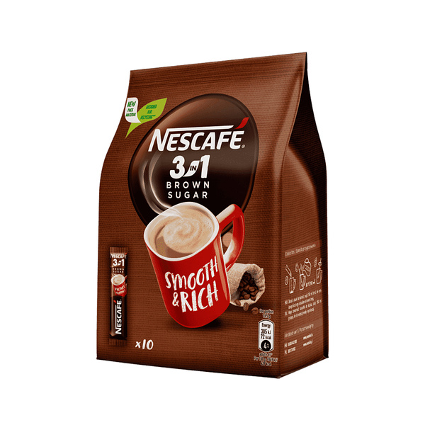 Kawa Nescafe 3w1 brązowy cukier 165g