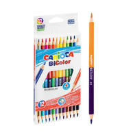 Kredki ołówkowe Carioca BiColor 12/24 dwustronne trójkątne