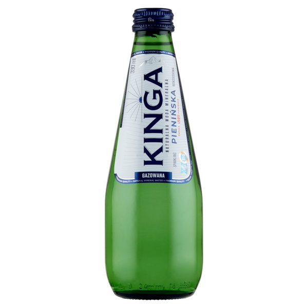 Woda mineralna gazowana w szklanej butelce 330ml Kinga Pienińska