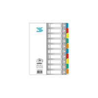 Przekładki do segregatora A4 10 kolorów MAXI szersza Tres