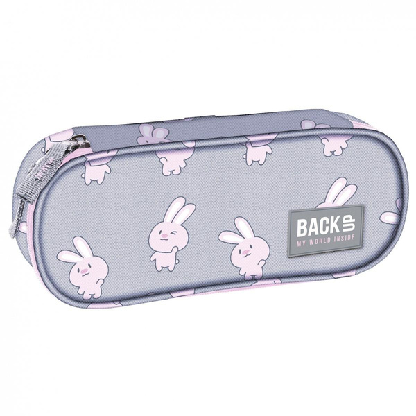 Piórnik saszetka BackUp 4 szary w króliczki Model A01