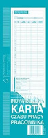 Indywidualna karta czasu pracy pracownika 1/2 A4
