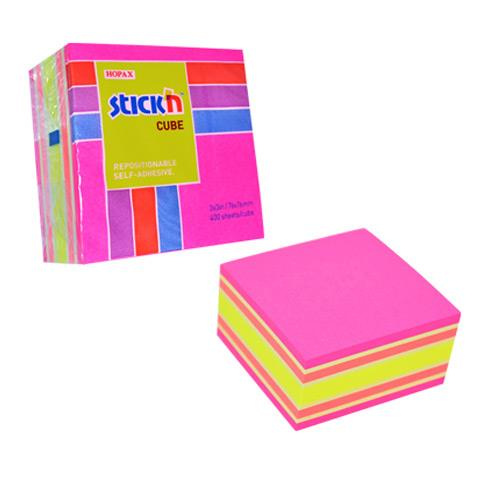 Karteczki samoprzylepne 76x76mm Stick`n różowo żółty