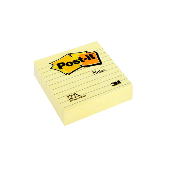 Karteczki samoprzylepne w linie 100x100mm Post-it 675-YL