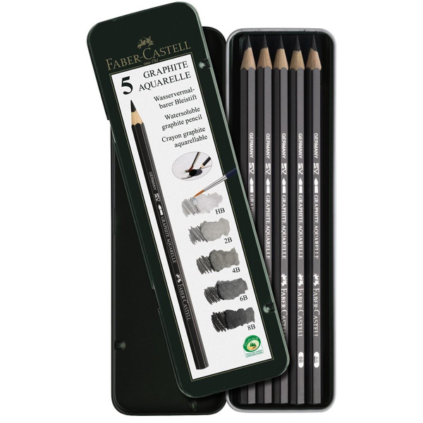 Ołówek akwarelowy Faber Castell Graphite Aquarelle 5 sztuk