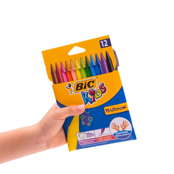 Kredki świecowe Bic Kids Plastidecor 12 kolorów