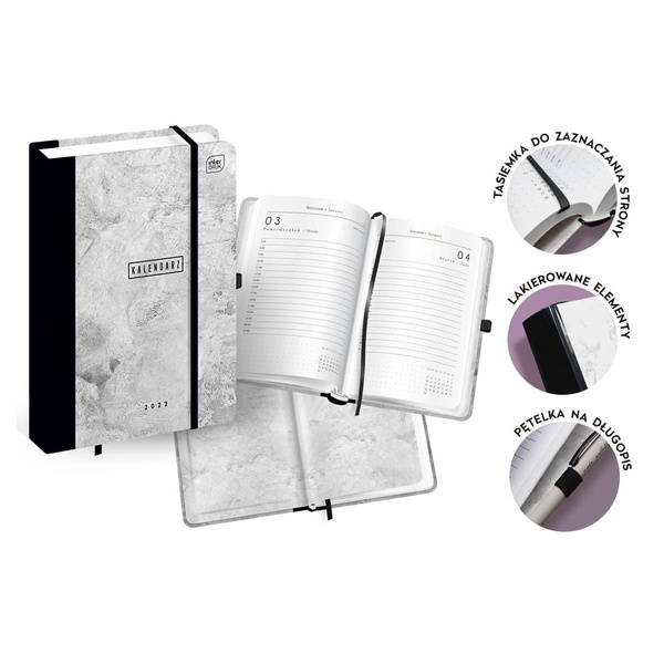 Kalendarz książkowy A5 Interdruk miks wzorów 2026 rok