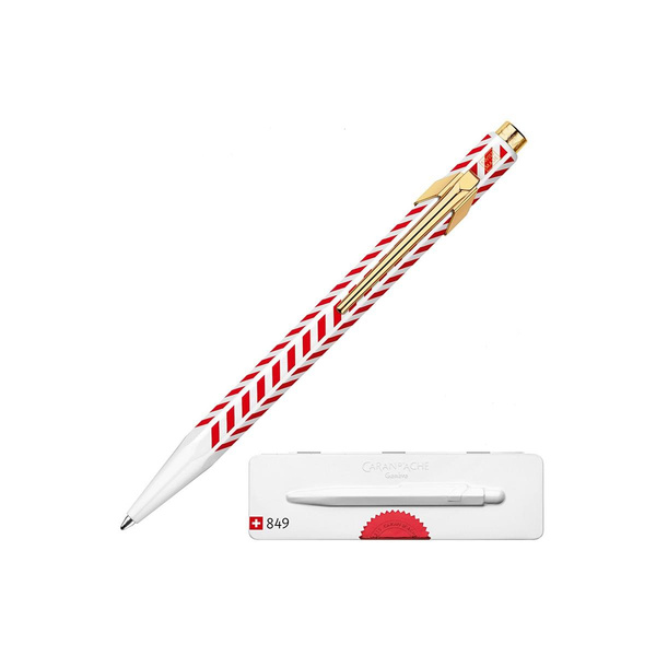 Długopis automatyczny Caran d`Ache 849 Chevron M w pudełku
