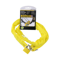 Zapięcie rowerowe antykradzieżowe 90cm Dunlop żółte