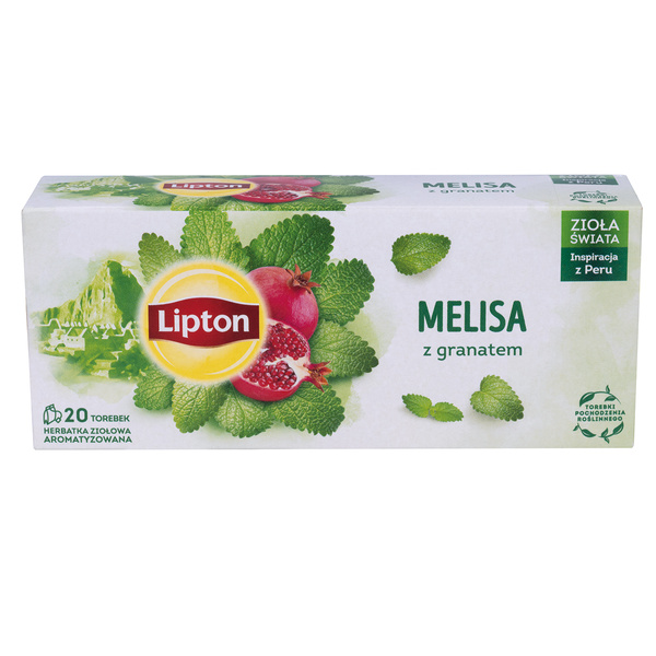 Herbata ziołowa Lipton melisa z granatem 20 torebek