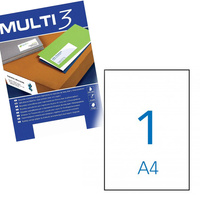Etykiety samoprzylepne Multi 3 uniwersalne białe 210x297mm