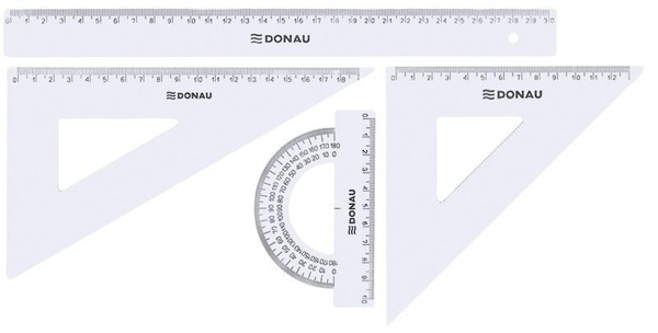 Zestaw geometryczny 4 elementy 30 cm transparentny Donau