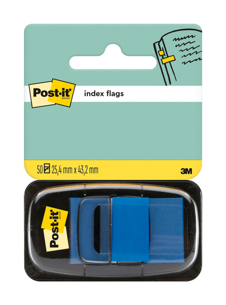 Zakładki indeksujące Post-it 3M niebieskie 25x43mm 680-2