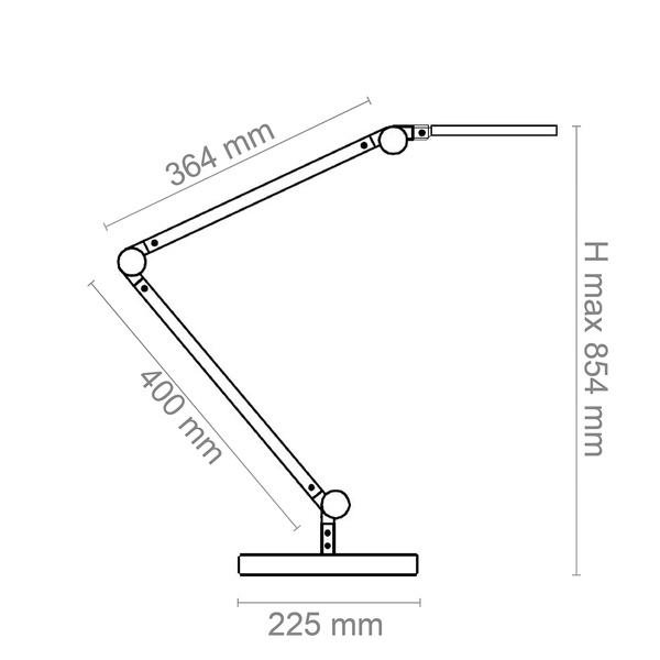 Lampka na biurko Cep Cled-0350 Giant biała